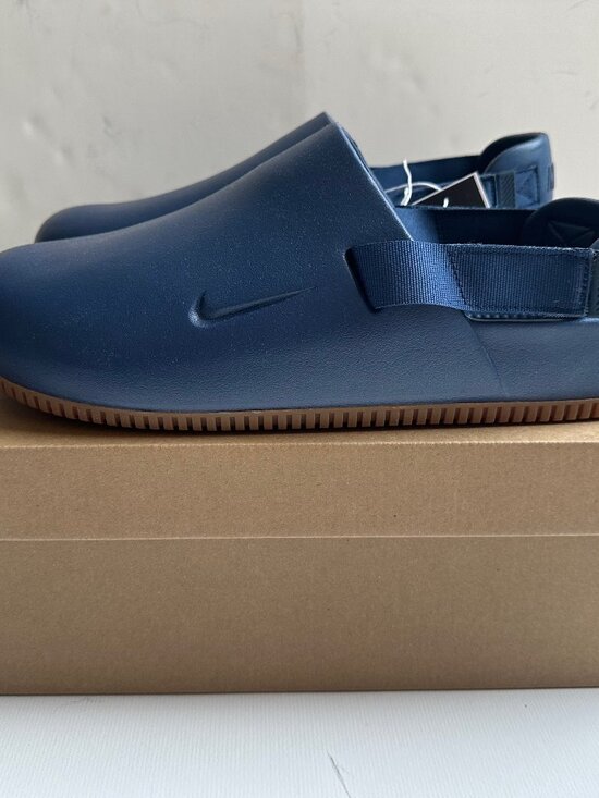 Nike Calm Mules - Navy/Gum (FD5130-400) - Size 15 (NIB)